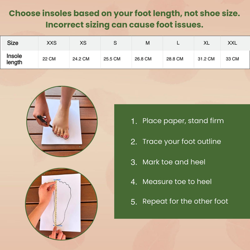 STRYDA Slim Orthopedic Insoles - 100% Cork Soles to Promote Natural Foot Function - Barefoot Friendly Shoe Inserts for Feet, Knees & Back - 100% Natural, Vegan - M Medium - BeesActive Australia