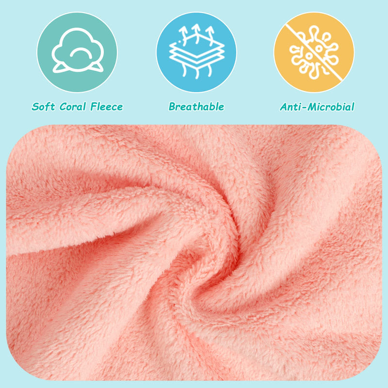 HOMEXCEL Baby Washcloths 24 Pack-Microfiber Coral Fleece Baby Bath Face Towel 7x9 Inch Extra Absorbent and Soft Burp Cloth and Wash Cloths for Newborn-Infants and Toddlers-Gentle On Sensitive Skin 7" x 9"(Pack of 24) - BeesActive Australia