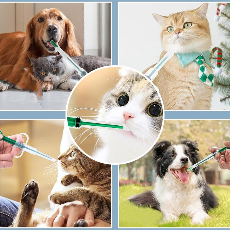 GHPKOTW Pack of 3 tablet feeders, tablet dispensers for cats, food grade silicone tablet dispensers for cats, for cats and small dogs, protects teeth and gums (red, green and blue). - BeesActive Australia
