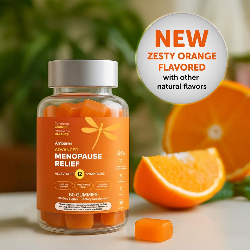 Amberen Menopause Supplement for Women, 60 Gummies, Clinically Proven, Helps Support Hormone Balance, Helps Relieve 12 Menopause Symptoms: Hot Flashes, Night Sweats, Mood Swings and More - BeesActive Australia