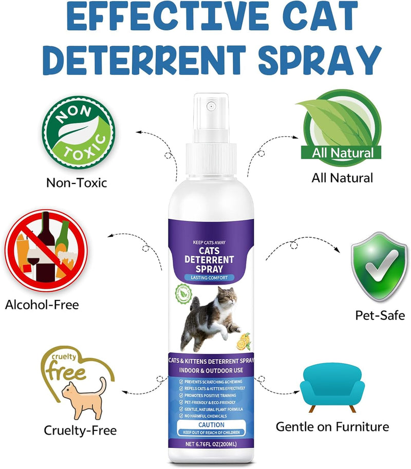 Cat Scratch Spray Deterrent for Furniture, Cat Anti Scratch Spray, Cat Repellent Spray Training Outdoor, Cat Deterrent Spray for Scratching - BeesActive Australia