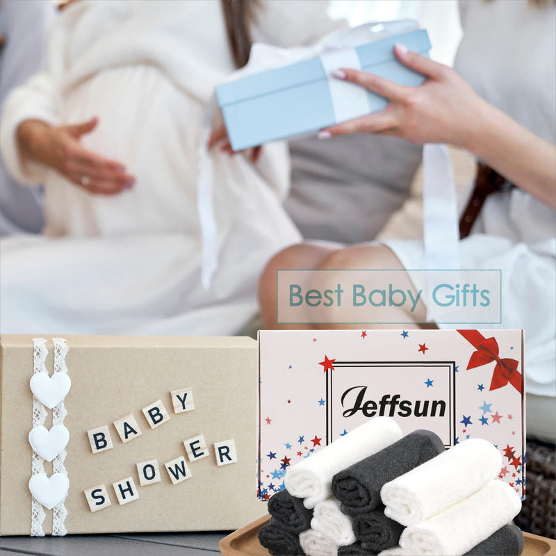 Baby Washcloths 6 Pack, 10x10 inch Small Wash Cloths for Face and Body, Super Soft & Skin Friendly White Face Towels on Sensitive Skin, Baby Registry Shower Gifts for Newborn, Kids, Toddlers, Children 10x10 inch-6 Pack - BeesActive Australia