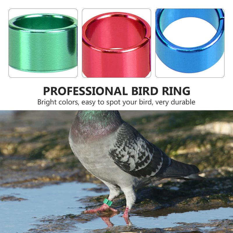 YARNOW 18 Pcs Chicken Leg Bands Metal Pigeon Rings Poultry Leg Bands for Pigeon Doves Chicks Bantam Quail Lovebirds (Random Color) - PawsPlanet Australia