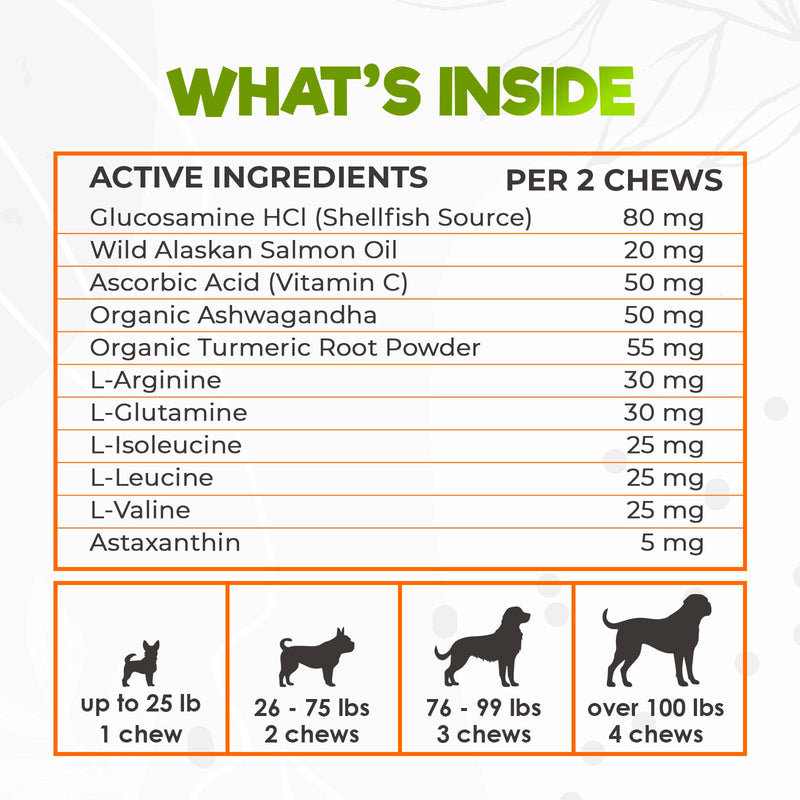 ZENO 11-in-1 Muscle Gain Chews - Weight Gain Supplements for Dogs with High Protein & Amino Acids - Premium Muscle Builder for Bully & All Breeds - Healthy for Puppies - 150 Chews - Beef
