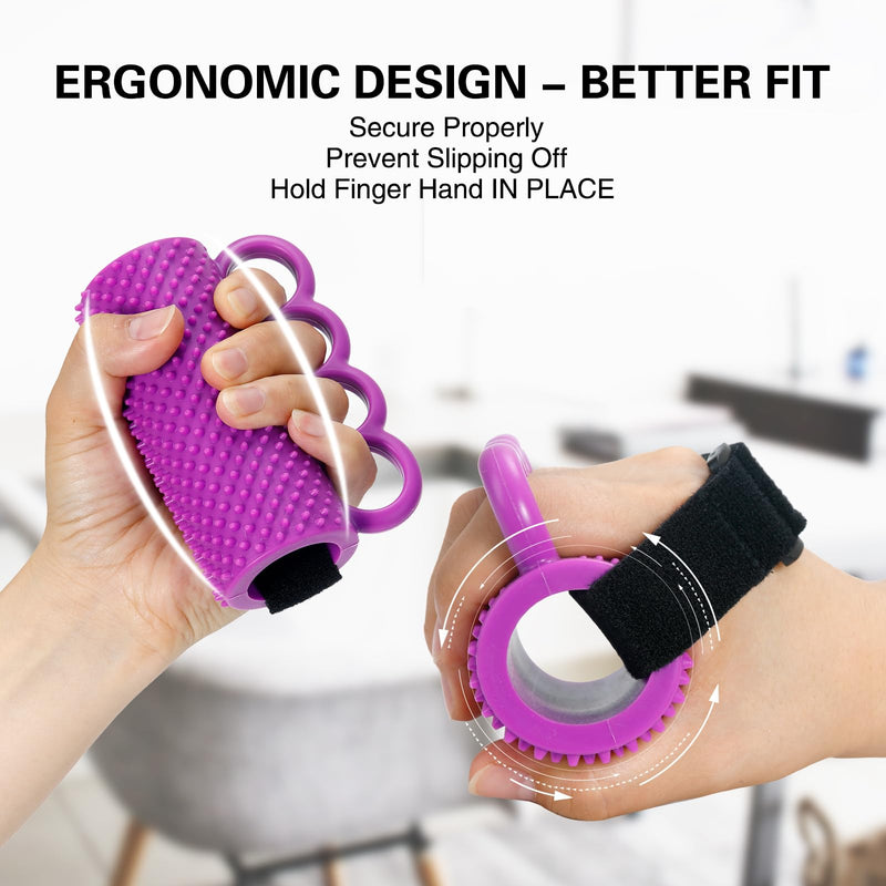 Hand Therapy Grip Ball for Hand Contracture & Stroke Arthritis Recovery - Exercise Strengthener for Weak Hands, Carpal Tunnel, Rehabilitation, Post-Surgery, Soft Squeeze Stress Relief Ball for Seniors 1PC - BeesActive Australia
