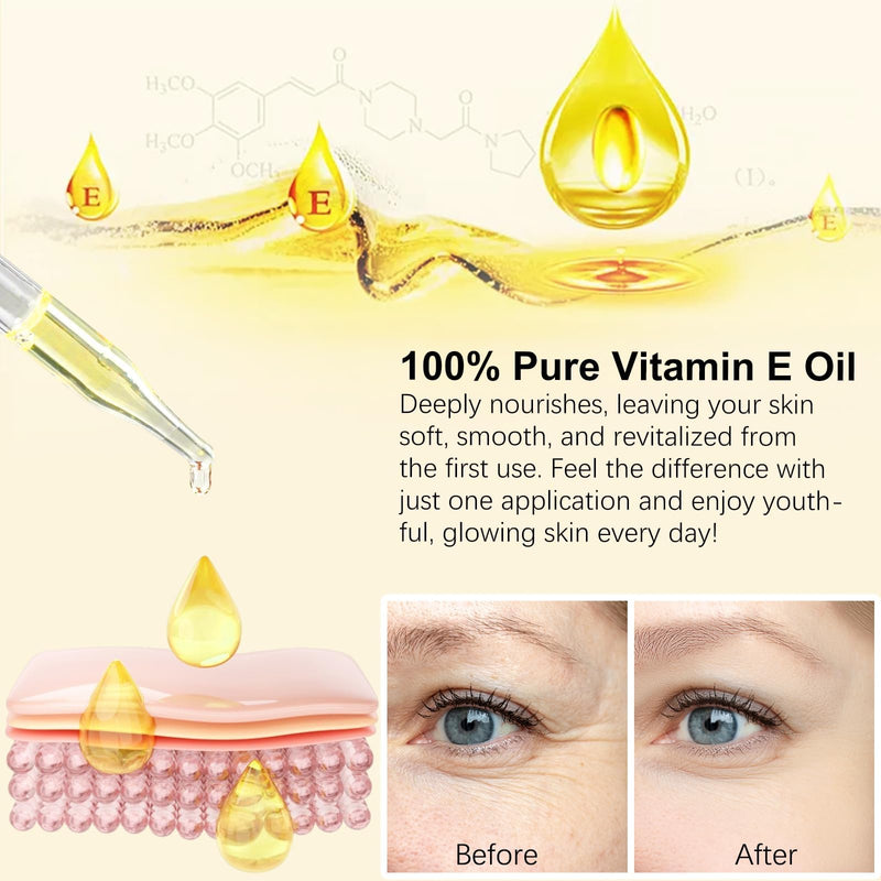 Liefiet Vitamin E Oil, Pure Vitamin E Oil for Skin, Scars, Nails and Scalp, Face and Body Moisturizer, Hydrating Dry Skin, Reduce Stretch Marks, Fine Lines & Wrinkles, 2Fl Oz (Pack of 2) 2 Fl Oz (Pack of 2)