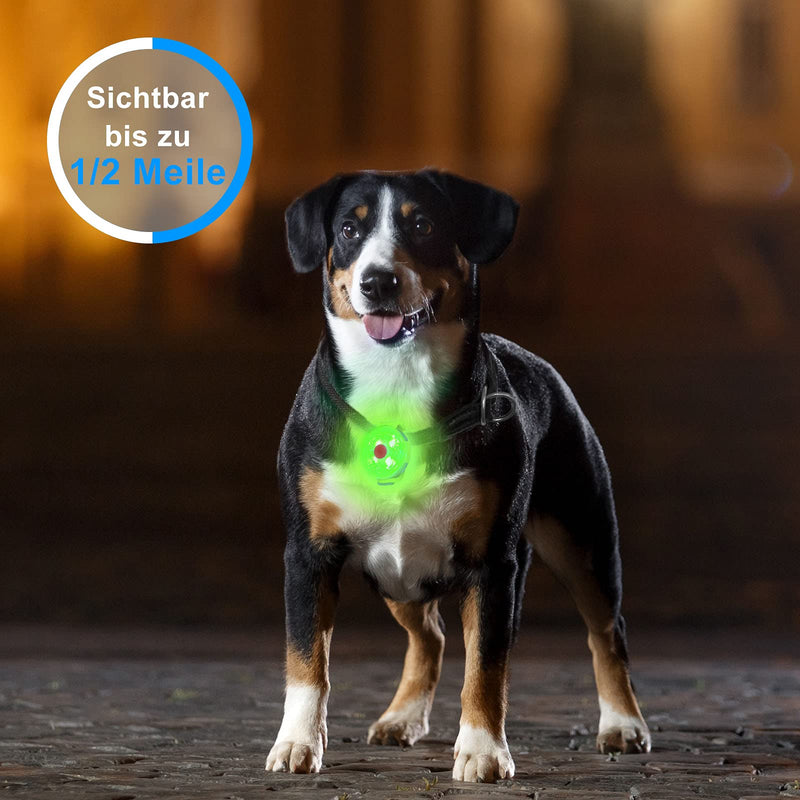 Fttouuy Safety LED Flashing Light for Dogs, Cats - USB Rechargeable LED Light Pendant Dog, 3 Flashing Modes Waterproof Safety Pet Lights (Green) Green - BeesActive Australia