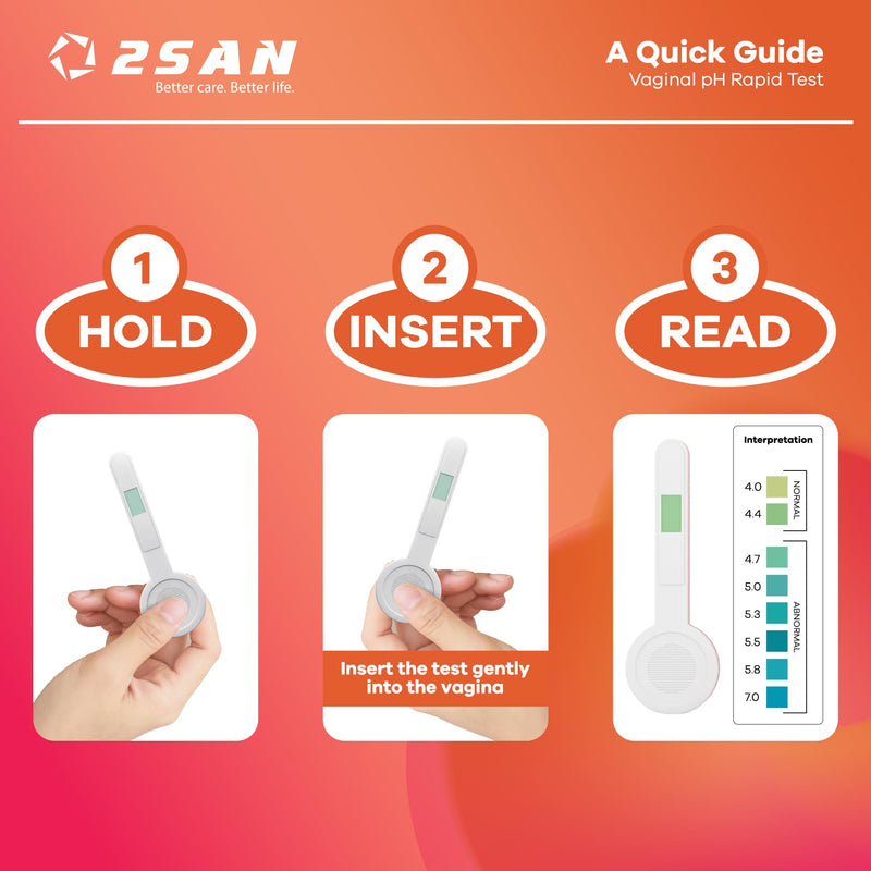 2San Vaginal pH Test Kit for Women – Fast at-Home Screening for pH Imbalance – Simple, Comfortable Self-Test – 2 Tests Total (1 Pack, 2 Tests) 2 Pack - BeesActive Australia