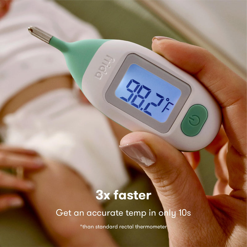 Frida Baby Rectal Thermometer for Babies, Digital Fever Thermometer for Babies, Newborns & Infants, Quick & Accurate Temperature Check, Water Resistant, Clear Case, Memory Holds Last 10 Readings - BeesActive Australia