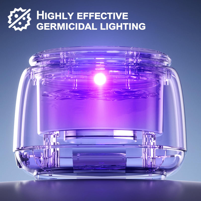 Ultrasonic Retainer Cleaner Machine 48kHz Denture Cleaning Pod, 280ML Dental Deep Cleaning Pod for Dentures, Aligners, Invisalign, Mouth Guards, Night Guards, Jewelry, Toothbrush (White) white