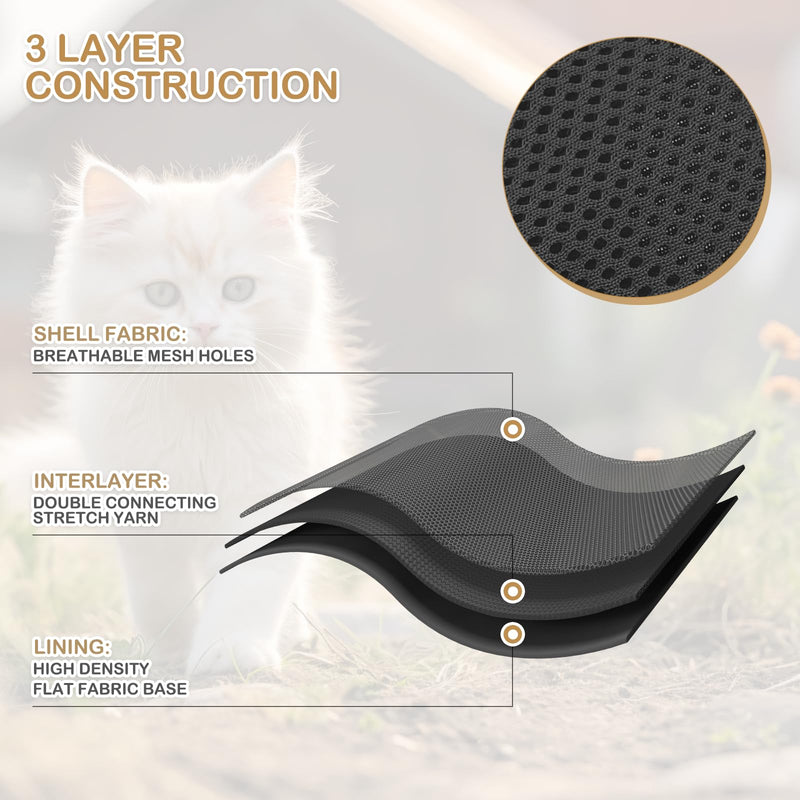 MoNiBloom Soft Cat Harness for Walking Escape Proof and Travel, Kitten Adjustable Breathable Vest Harness - Black, S - BeesActive Australia