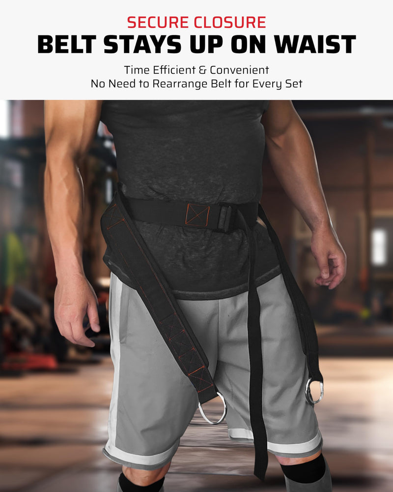 Ultimate Belt for Belt Squats, Rack Attachment and Squat Machine, Structured Back Support, Stays Low During Down Movement, Padded Hip & Thigh Area, Buckle Strap - No Sliding Down, Heavy Duty - BeesActive Australia