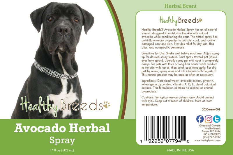 Healthy Breeds Cane Corso Avocado Herbal Spray 17 oz