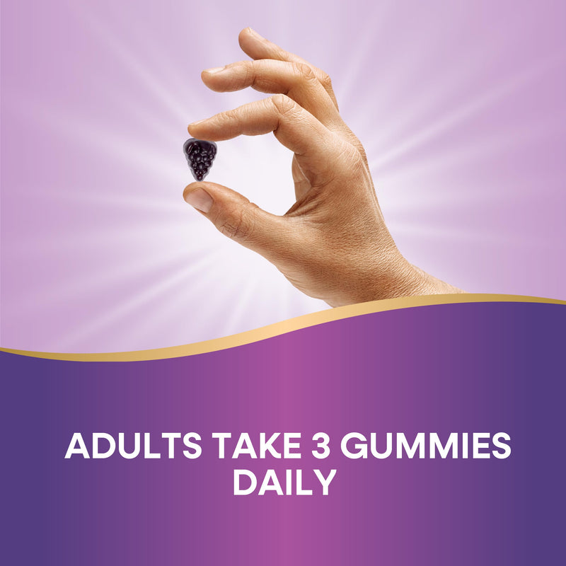 Nature's Way Alive! Immune Support* Gummies with Elderberry Extract, 90 ct | Vitamins C & D3, Zinc, Gluten-Free, Grape & Cherry Flavored, Daily Immune Support*, Vegetarian Gummies
