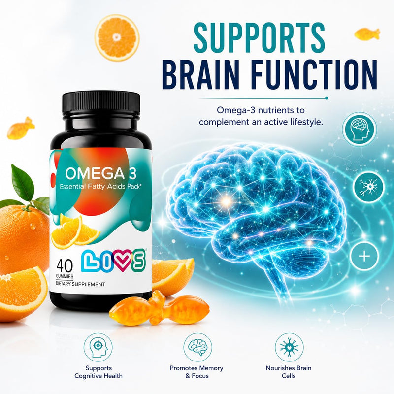 LIVS Vegan Omega 3 Gummies – Plant Based Omega 3 6 9 from Flaxseed Oil – Heart Health, Brain Function, Joint & Eye Support – No Fishy Aftertaste – Non-GMO, Pectin-Based, Kosher & Halal – 80 Count Omega 3 - Adults 40 Count (Pack of 2)