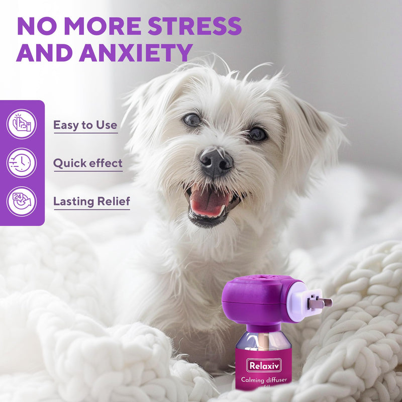 Calming Diffuser Kit for Dogs & Puppy - Pet Separation Anxiety Relief & Calm Pheromones Plug - Anti Stress Treatment Help with Fireworks, Aggression, Fighting & Other Problematic Behaviors - PawsPlanet Australia