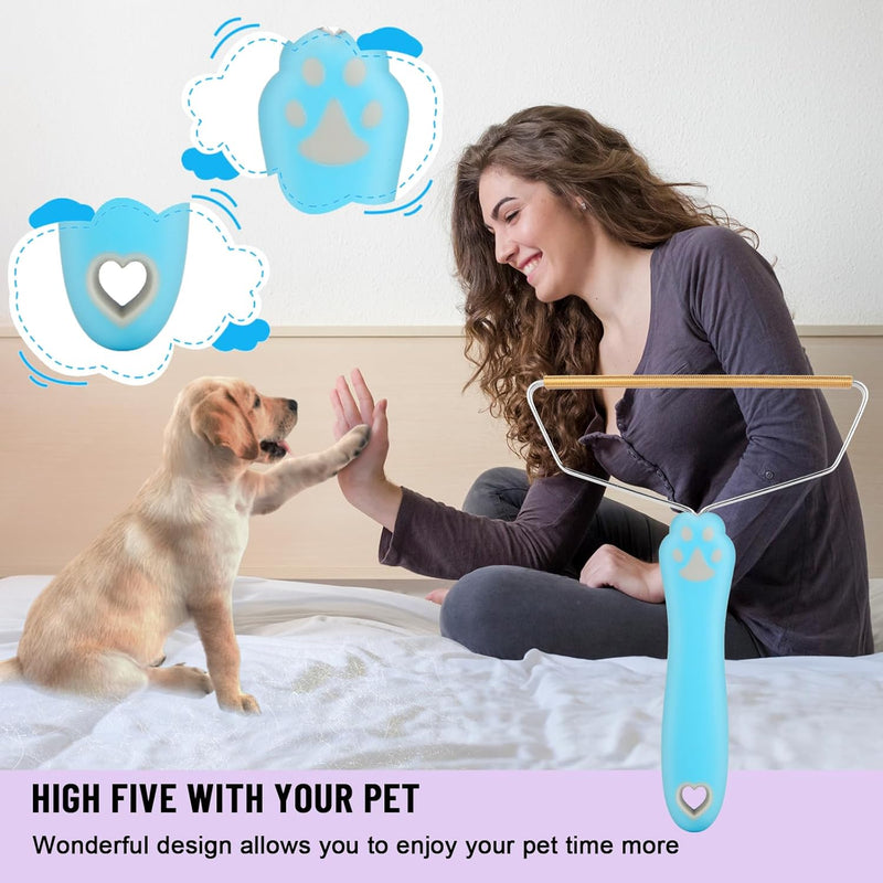 Pet Hair Remover Dog Hair Remover - Cat Hair Remover Furniture,Carpet Rake,Pet Hair Removal Tool,Pet Hair Remover for Couch,Pet Towers,Floor Mats & Rugs - Unique Carpet Scraper & Fur Remover blue - BeesActive Australia