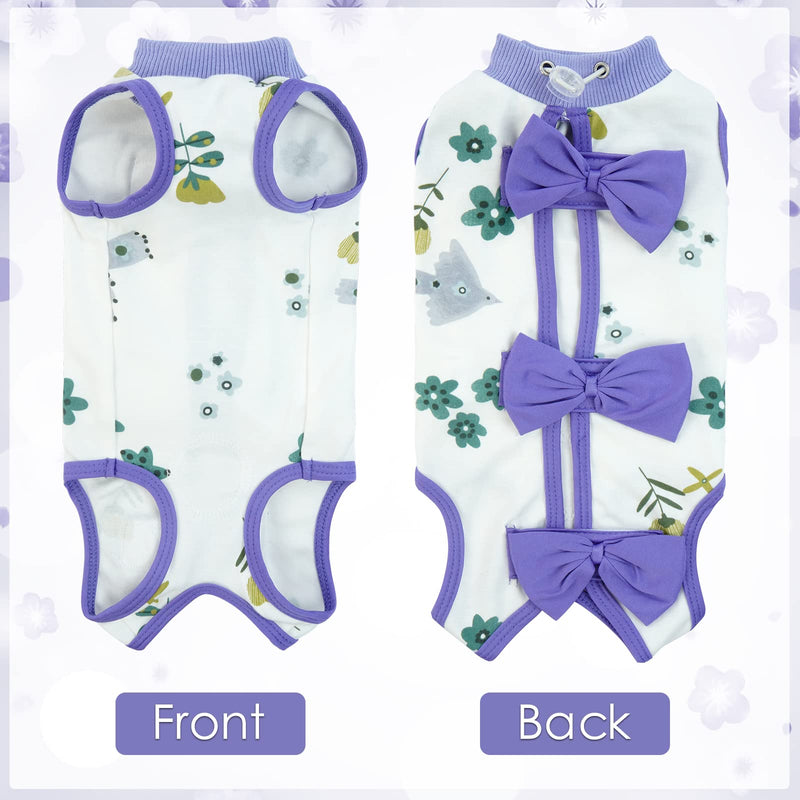 PUMYPOREITY Cat Bodysuit After Surgery, Postoperative Clothing for Cats Body Operation Recovery Anti-leaking for Cat Clothes Castration Body E-Collar Alternative Cat Surgery Recovery Suit (Purple, L) Purple - BeesActive Australia