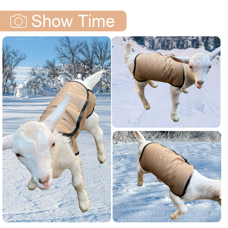2 Pcs Goat Blanket Goat Blankets for Cold Weather Mini Horse Blanket Goat Coats for Winter Goat Supplies Goat Blankets Sheep Blanket S Brown S-2PCS - BeesActive Australia