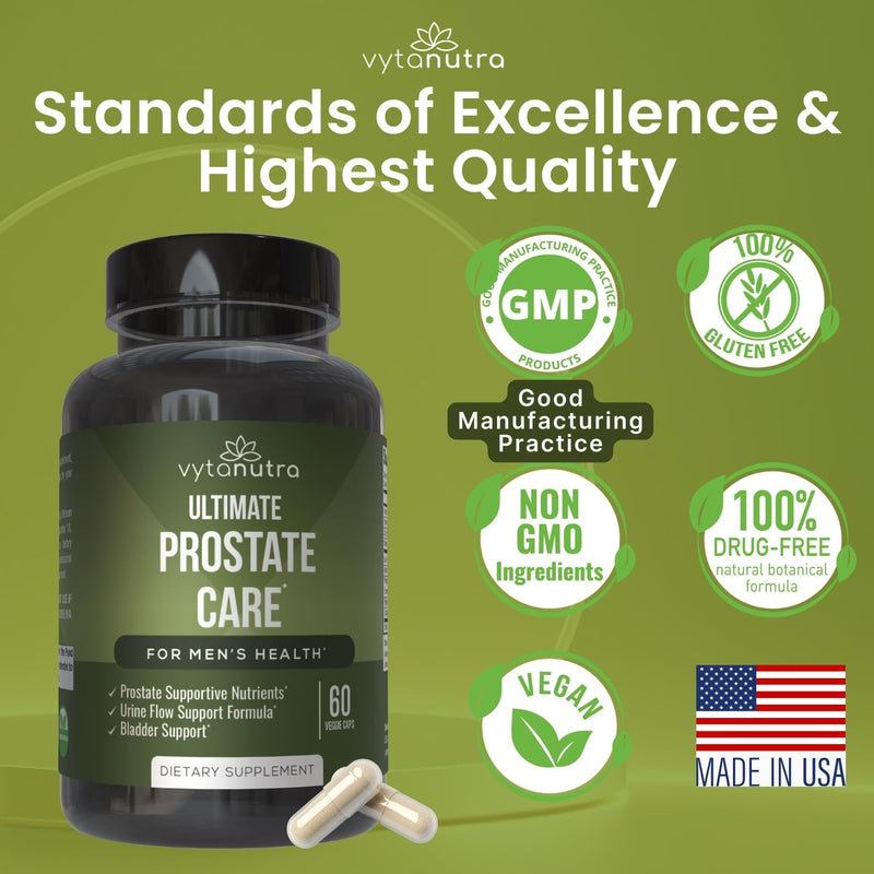 Ultimate Prostate Supplement for Men – Vegan Saw Palmetto, Nettle Root, Pygeum, Turmeric, Zinc, Vitamin D3 – Supports Healthy Prostate Function & Urinary Health – 60 Capsules (Pack of 1) 60 Count (Pack of 1)