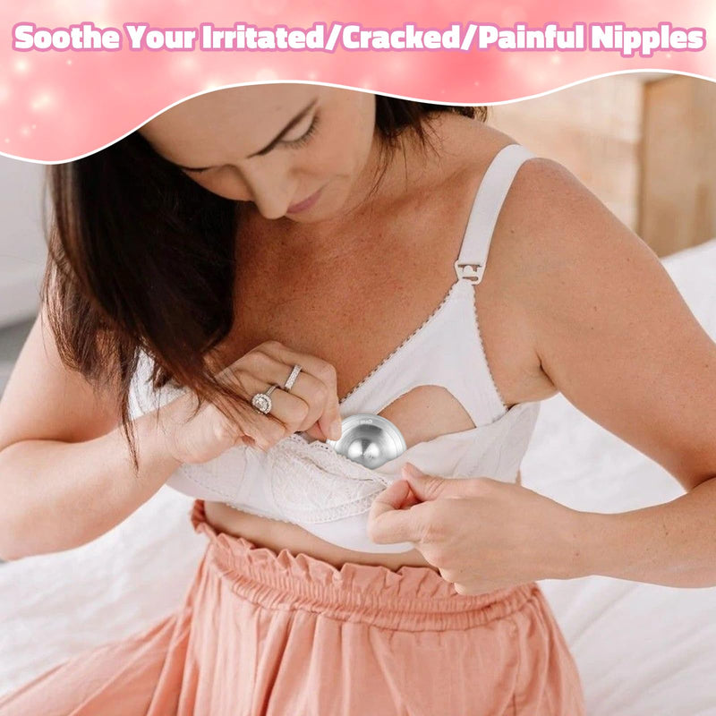 The Original Silver Nursing Cups, Nipple Covers for Breastfeeding Essentials, Nipple Shields for Nursing Newborn, 925 Silver Nipple Guards for Sore Nipple Relief, Newborn Essentials Must Haves-Regular REGULAR - BeesActive Australia