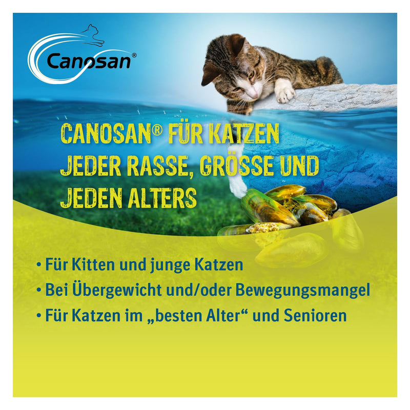 Boehringer Ingelheim Canosan chewable tablets for cats | Double pack | 2 x 30 chewable tablets of 600 mg | Supplementary food for cats with joint problems | Contains Gonex - BeesActive Australia
