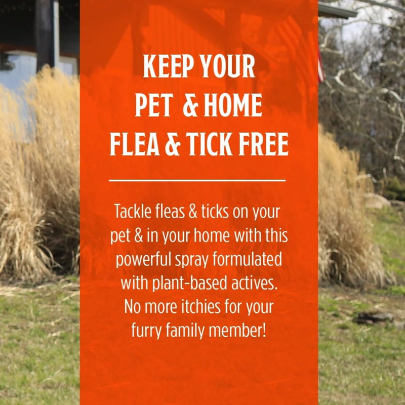 Grandpa Gus's Natural Flea & Tick Spray with Plant-Based Actives, Ready-to-Use, Quick Kills Fleas, Ticks & Mites from Small Animal, Dog, Cat & Home, 16 fl oz - BeesActive Australia