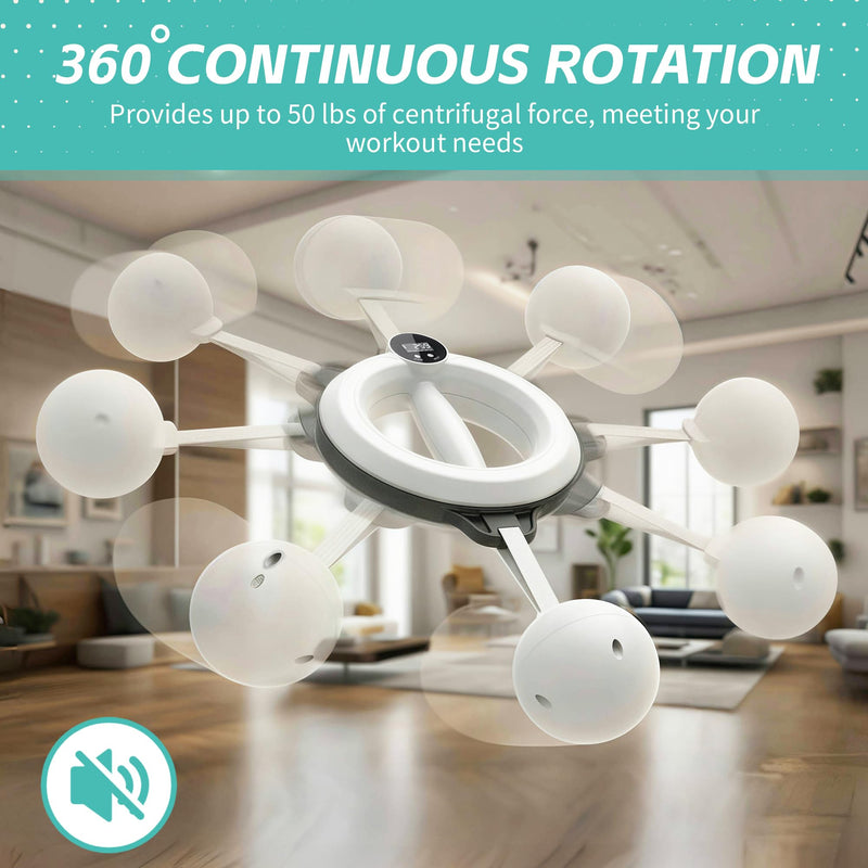 360° Hand-Crank Arm Workout for Men & Women - Adjustable Forearm & Chest Trainer with LED Counter, Non-Slip Handle, Portable Silent Home Fitness Equipment