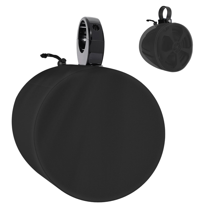 2 Pack Boat Speaker Covers, 900D Waterproof Wakeboard Tower Speaker Cover, Marine Grade UV Resistant Polyester Fabric, 14" H x 14" W x 13" D, Black L:14" H x 14" W x 13" D