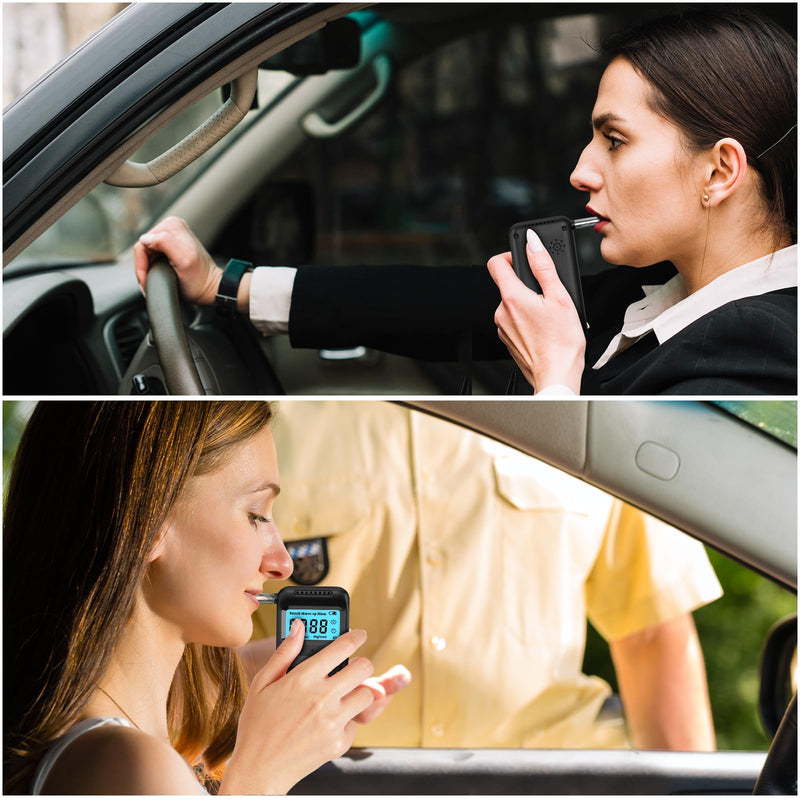 Breathalyzer,Portable Breathalyzer for Alcohol Tests Fast-High-Accuracy Alcohol Breathalyzer Tester with LCD Display and 10Pcs Reusable Mouthpieces for Personal&Professional Use - BeesActive Australia