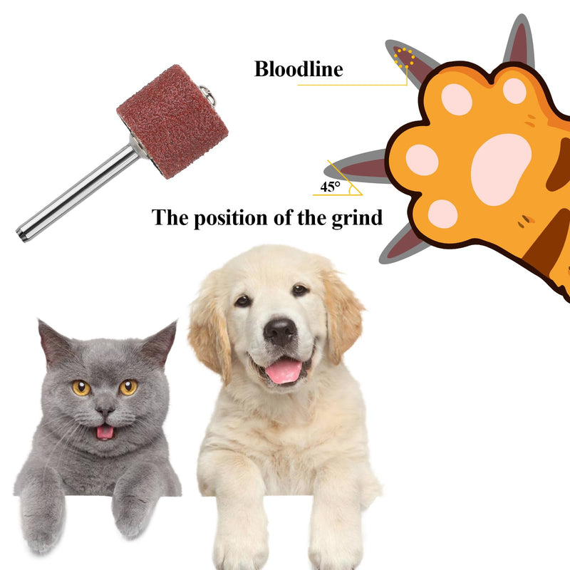 26 Pack Pet Nail Grinder Replacement Kit Sanding Drum Set with Grit Sanding Bands Dog Nail Smoother Dog Claw Care Pet Claw Grooming Supplies, 2 Sizes 1/2 Inch 120 Grit /0.31 inches 80 Grit - BeesActive Australia