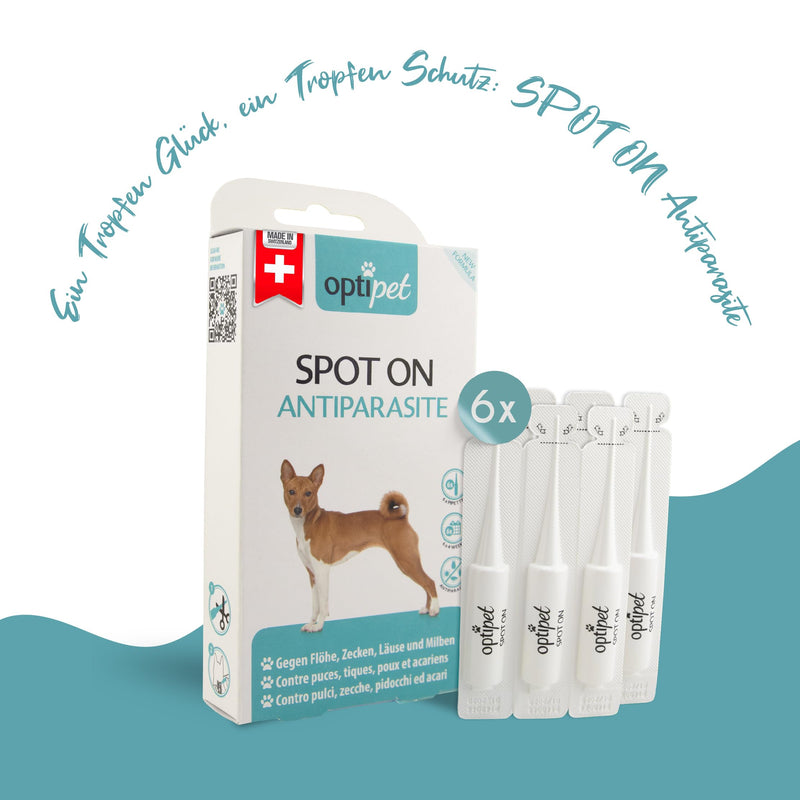 OptiPet Spot On 6x1.5ml pipettes for dogs, highly effective up to 24 weeks against mites, fleas, ticks, lice 6 pipettes - BeesActive Australia