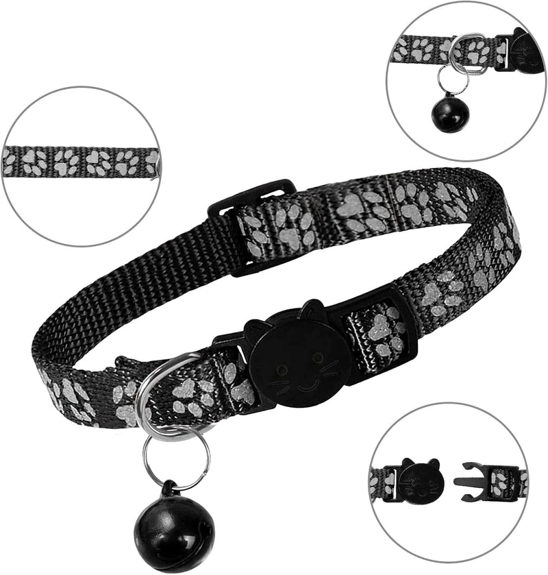 REESTBOO Cat Harness with Leash, Escape-Proof, Lightweight Cat Chest Harness with Collars and Leads, Adjustable Reflective Cat Strap for Cats, Kittens, Puppies, Black (S) S - BeesActive Australia