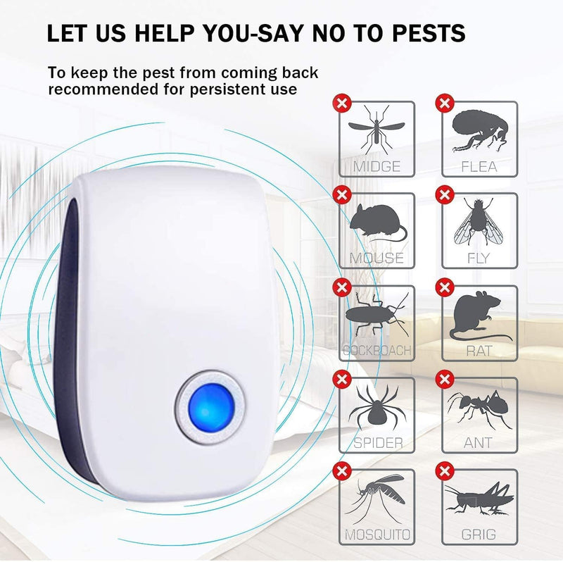 Ultrasonic Pest Repeller 6 Packs,Electronic Plug in Sonic Repellent pest Control for Insects Roaches Ant Mice Bugs Mouse Rodents Mosquitoes Spiders - BeesActive Australia