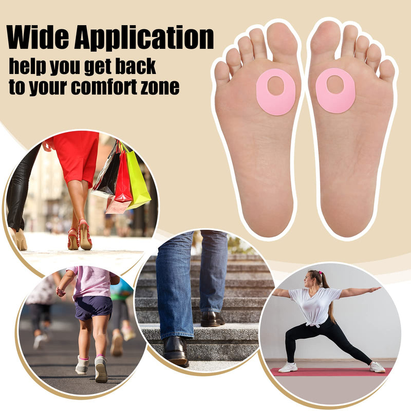 Nuanchu 72 Count Soft Foam Callus Cushions Oval Corn Cushion Pads Pink Self Stick Adhesive Foot Care pads Waterproof Corn Protectors for Feet Women Men - BeesActive Australia