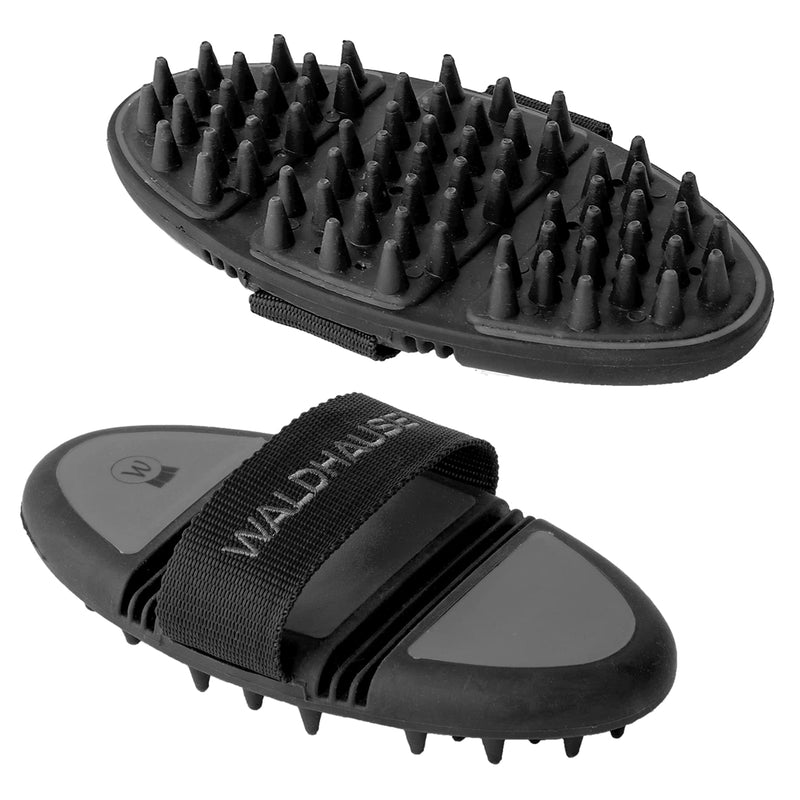 WALDHAUSEN Flex massage curry comb, black/gray - BeesActive Australia