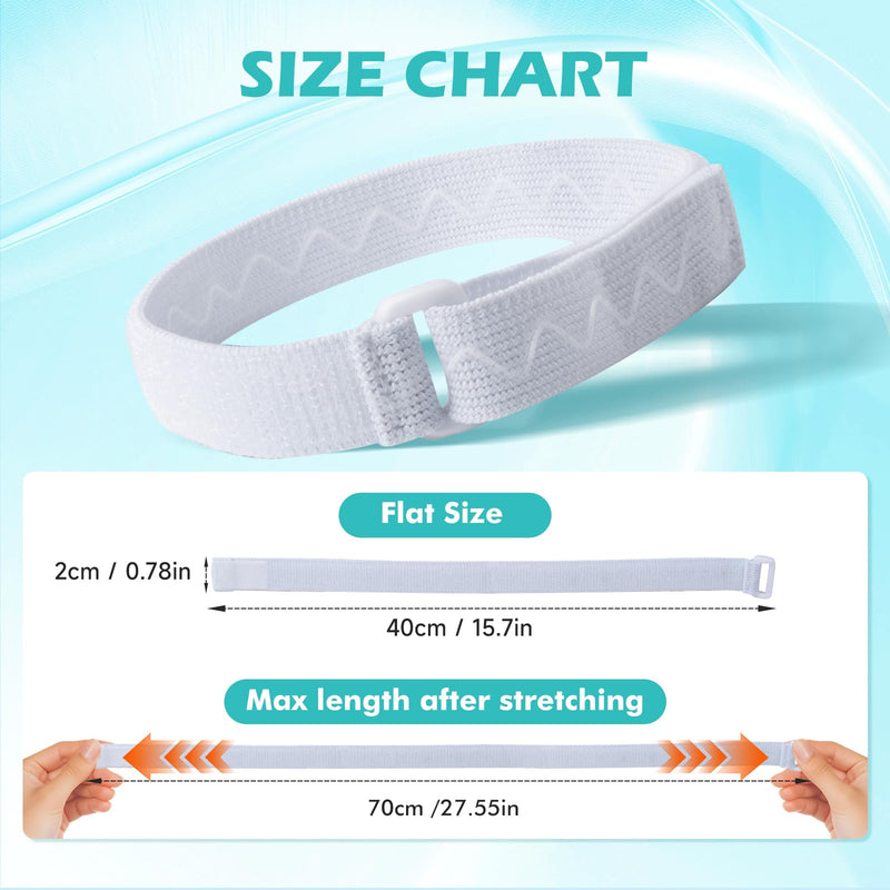 4 PCS Adjustable Anti-Slip Catheter Leg Bag Straps | Medical Cotton with Silicone Grip | Fits Foley Urinary Drainage Bags | Post-Surgery, Elderly Care | Washable, Latex-Free, Hypoallergenic Pure-white
