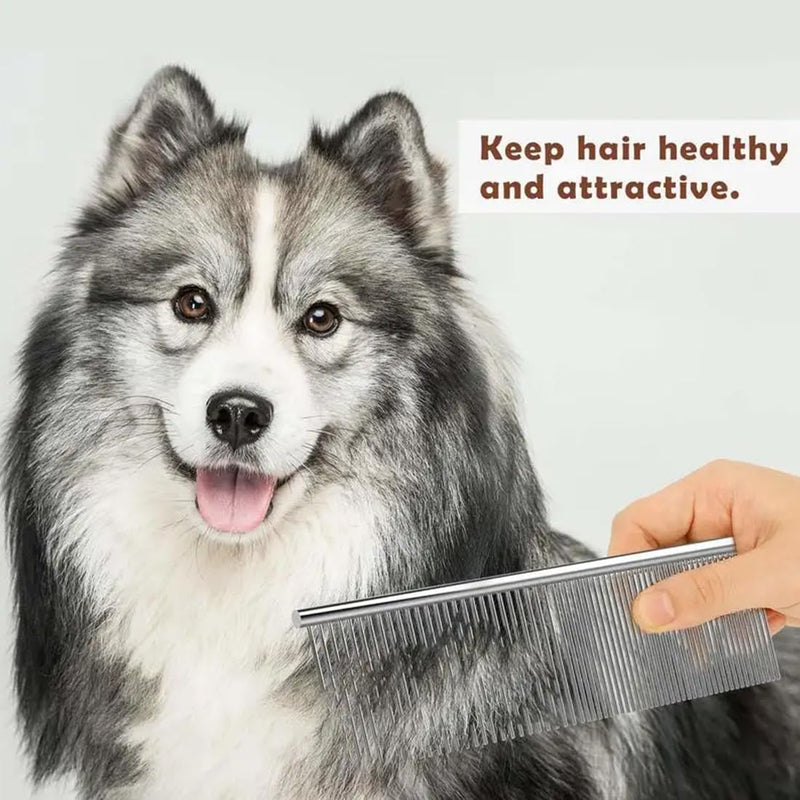 3 Dog Combs Pet Steel Comb Stainless Steel Pet Grooming Comb for Large Medium and Small Dogs and Cats from Tangles and Knots Poodle Grooming Deshedding Tool - BeesActive Australia
