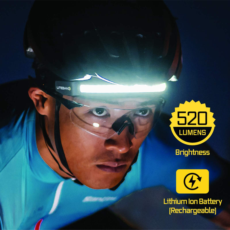 LED Headlamp Liteband Lightweight ACTIV 520 Lumen Bright Head Lamp, Powerful High Rechargeable Battery Powered Headlamps, Camping, Running, Hard Hat Light, Best Rated For Forehead Flashlight, Night - BeesActive Australia