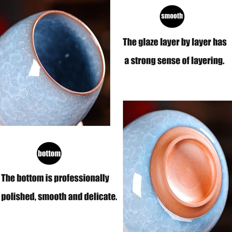 Small Human Ashes Urn, Handmade Ceramic Urn, Beautiful Small Keepsake Urns for Pet or Human with Premium Gift Box ((Beige: 1pc + Blue: 1pc)) (Beige: 1pc + Blue: 1pc) - BeesActive Australia