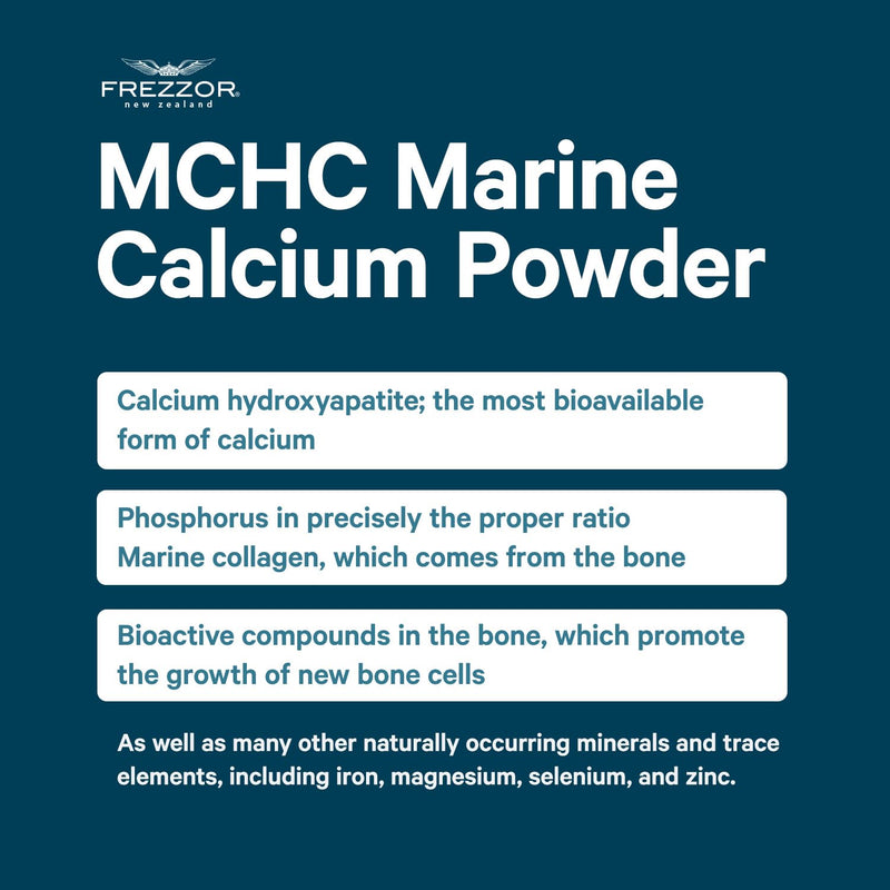 FREZZOR Calcium Plus with UAF1000+, New Zealand Natural Raw Calcium Supplement for Bones, Teeth, Gut Health, & Cardiovascular Support, Phosphorus, Magnesium, Collagen, Selenium, 90 Capsules, 1 Bottle