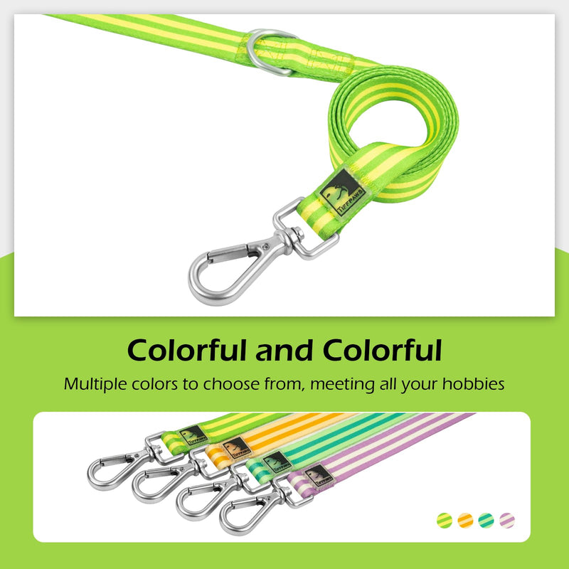 Purple Double Dog Leash, Heavy Duty Long Leash for Dogs Training Easy Puppy Leads for Walking Hands Free Metal Hook Dog Lead (5FT 59IN) S(150CM) purple - BeesActive Australia