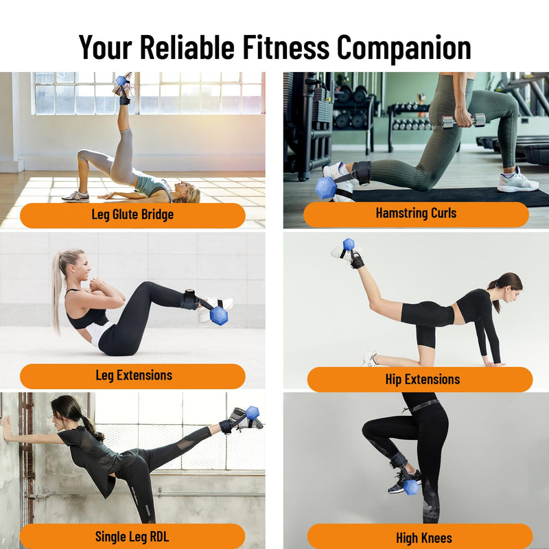 Ankle Straps for Dumbbell and Cable Machine, Monkey Foot Dumbbell Attachment Straps for Gym Trainer and Ankle Straps for Weight Lifting, Leg Extensions for Women and Men Black (Pair)