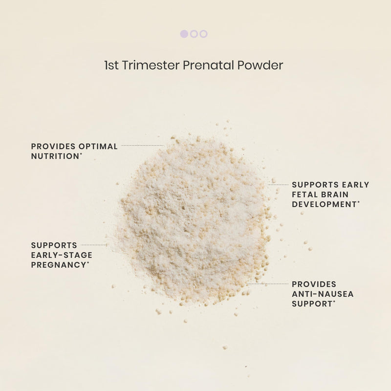 Perelel 1st Trimester Prenatal Vitamins Powder, Vanilla | Vitamin B6 & Methylfolate, Anti Nausea & Early Stage Support, Sugar Free Drink Mix, Gluten & Dairy Free, 30 Servings