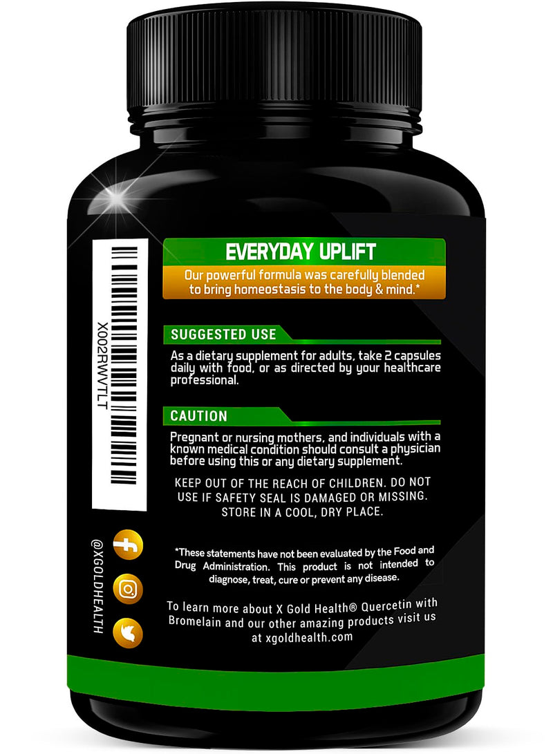 Quercetin + Bromelain 1,300mg – Quercetin: 95% - Highly Purified and Highly Bioavailable Plus Bromelain 2,400 GDU/g - Made in USA | 120 Caps - BeesActive Australia