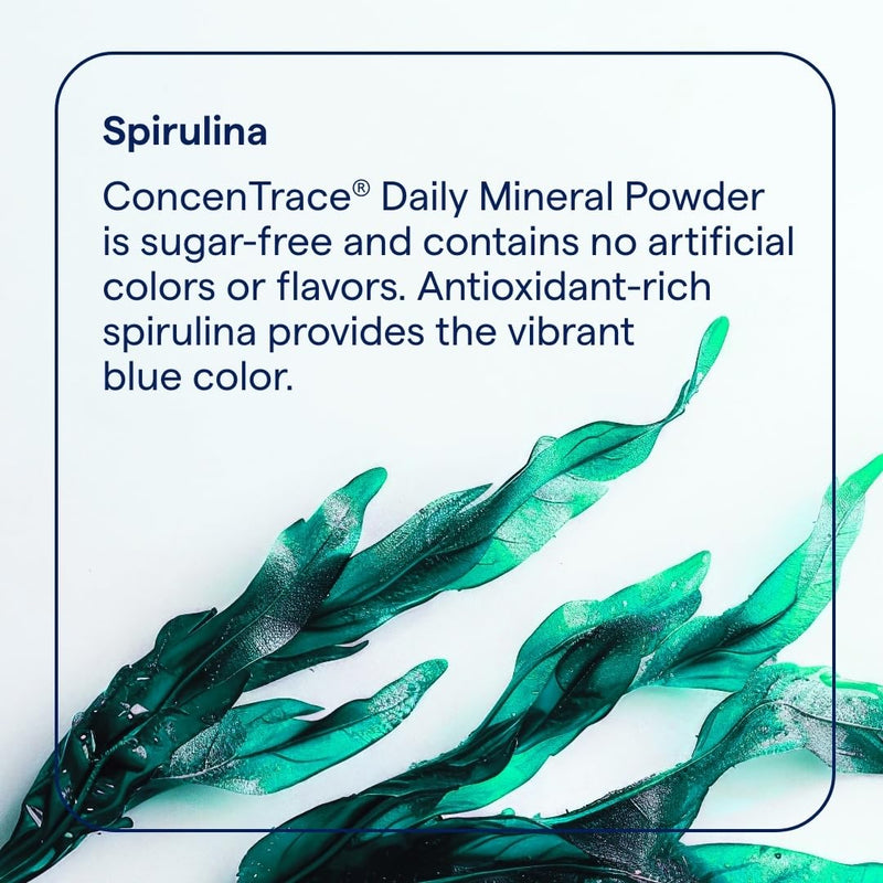 Trace Minerals ConcenTrace Daily Mineral Powder - Supports Energy, Digestion, Bone Health - 70+ Multiminerals Supplement with Ionic Magnesium, Chloride, & Potassium, Sugar-Free (60 Servings) Blue Hawaiian - BeesActive Australia