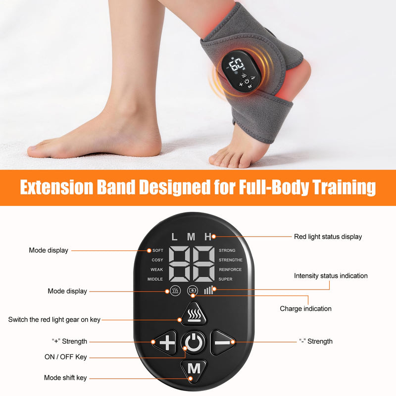 Foot Renew Massager for Neuropathy, with Red Light Therapy for Feet & Ankle, Infrared Neuropathy Foot Massager with Heat, 8 Massage Modes, 20 Intensity Levels,Ankle & Body Massager1pack - BeesActive Australia