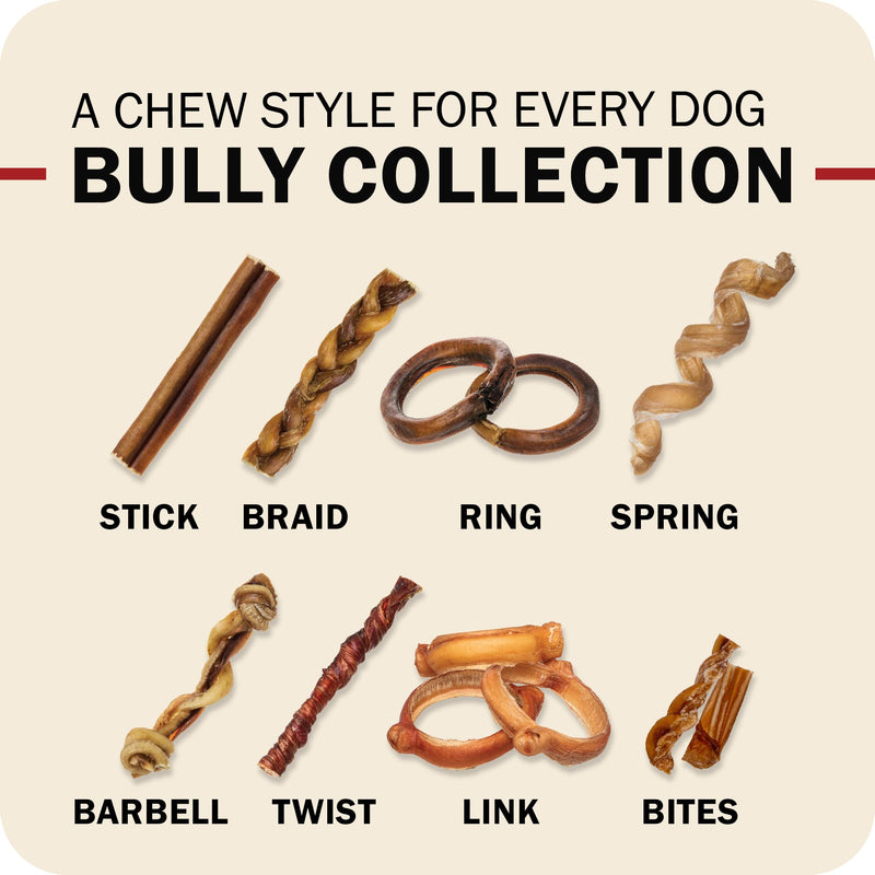 Redbarn Pet Products All-Natural 4" Bully Stick Rings for Dogs - Premium Grain-Free & Rawhide-Free Single Ingredient Long Lasting Low Odor Dental Treat for Chewers - 3 Count (Pack of 2) 3 Count (Pack of 2)