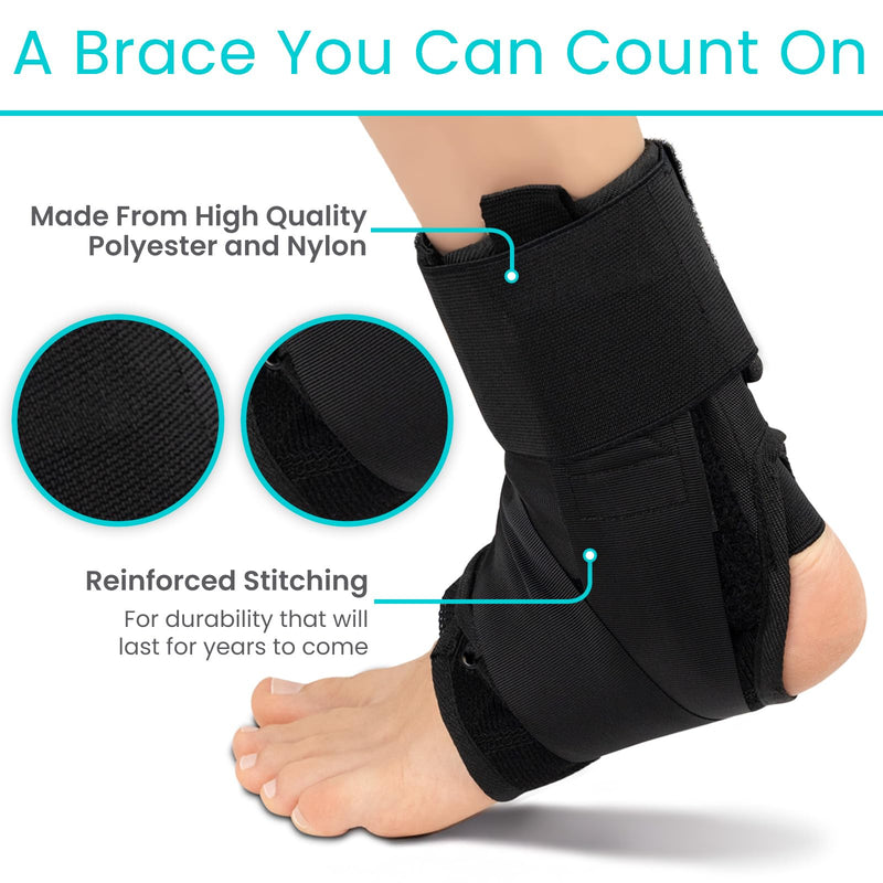 Vive Lace Up Ankle Brace for Women & Men - Compression Sleeve for Achilles Tendonitis, Sprains - Foot Support for Plantar Fasciitis - Adjustable Wrap (Large) Large - BeesActive Australia