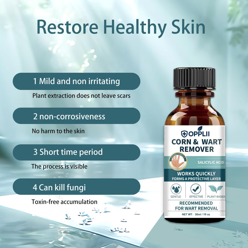 Wart Remover, Fast-Acting Removal for Men and Women,Strongest Wart Removal for Toes Feet - Exclusive Formula 17% Salicylic Acid Freeze Off for Plantar,Common, Flat Wart, 30ml - BeesActive Australia